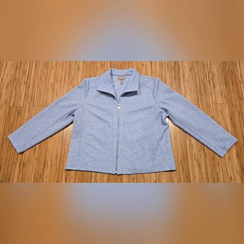 NWOT Chicos Light Blue Zip-Up Jacket